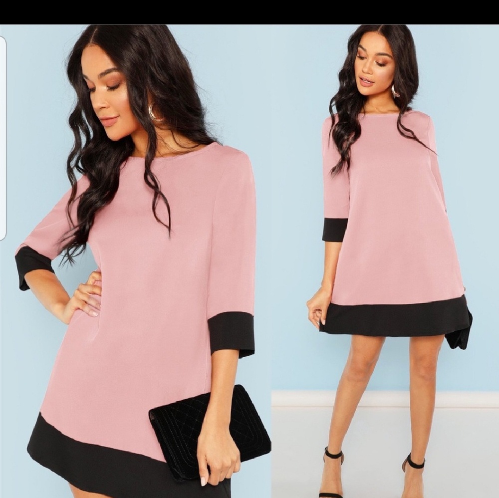 Contrast hem dress